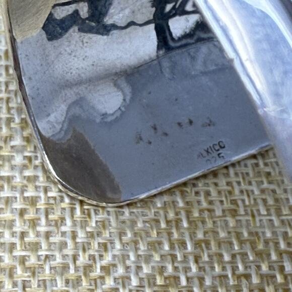 Vintage Heavy Mexico 925 Sterling Silver Monkey Tribal Cuff Bracelet 72 Grams - Picture 11 of 15